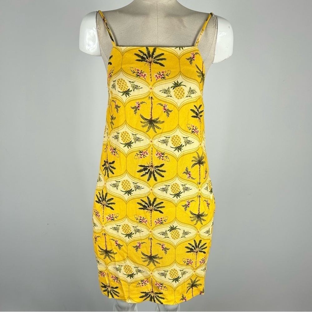 ❤️ Monteau Los Angeles Linen Blend Sun Dress Women’s Small Yellow